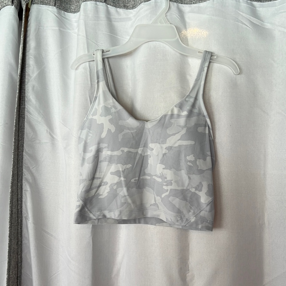 Grey and white camo size 6 lululemon align tank